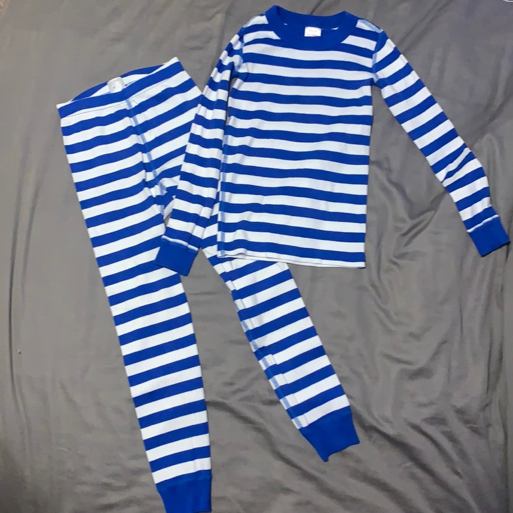 Hanna Anderson Blue Striped Pajamas